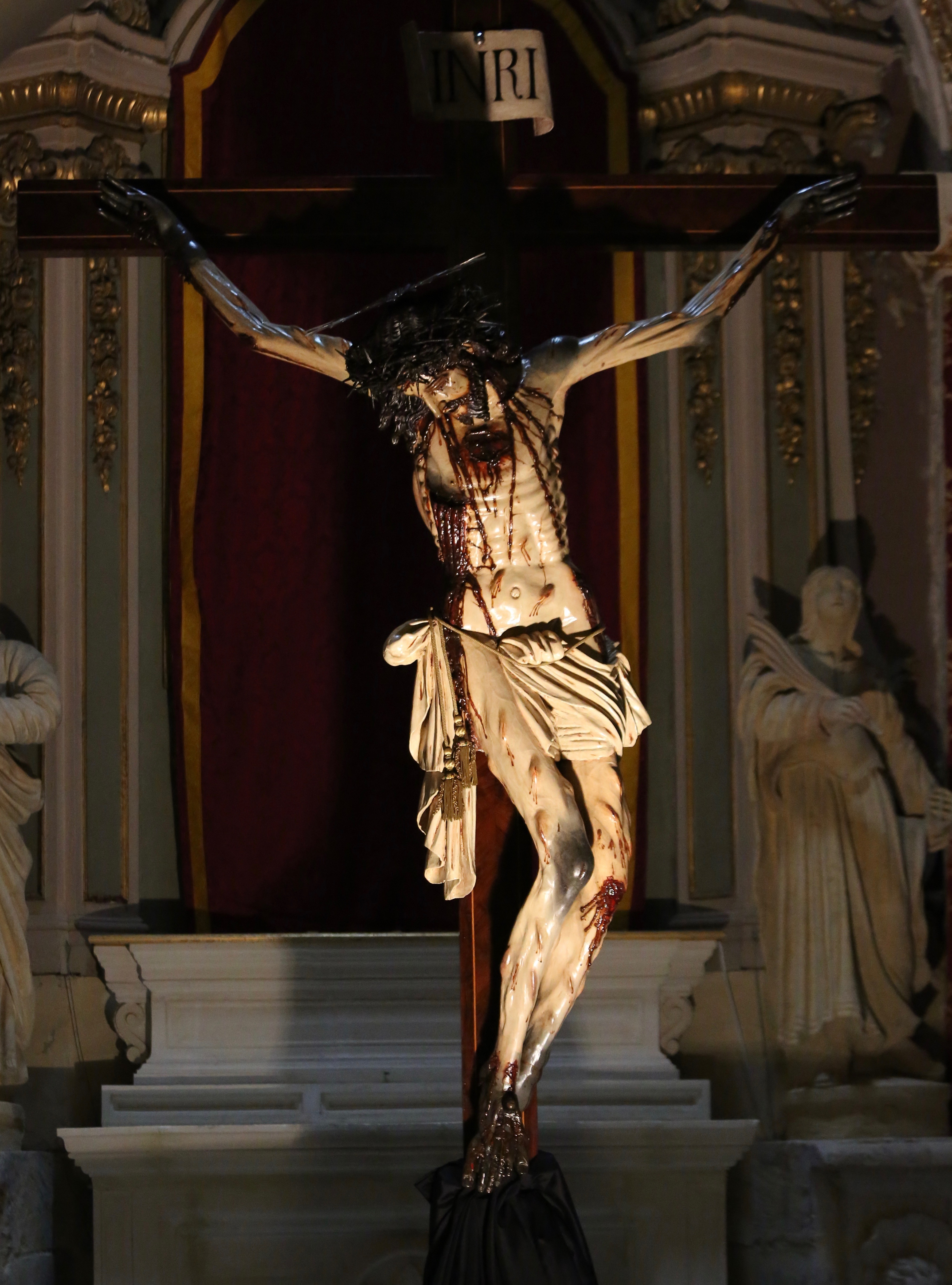 トップス rare FUGA Jesus Crucifix Glitter Coat The miraculous effigies of Jesus Christ in Malta and Gozo